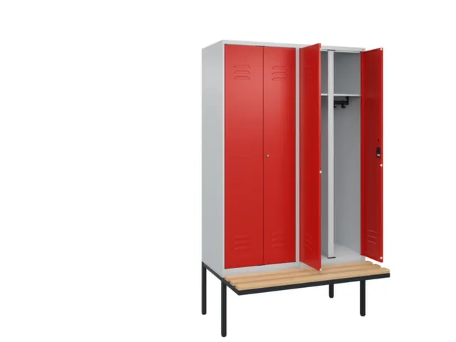 locker voor scheiding van kleding,HxBxD 2120x1200x815mm,4vak