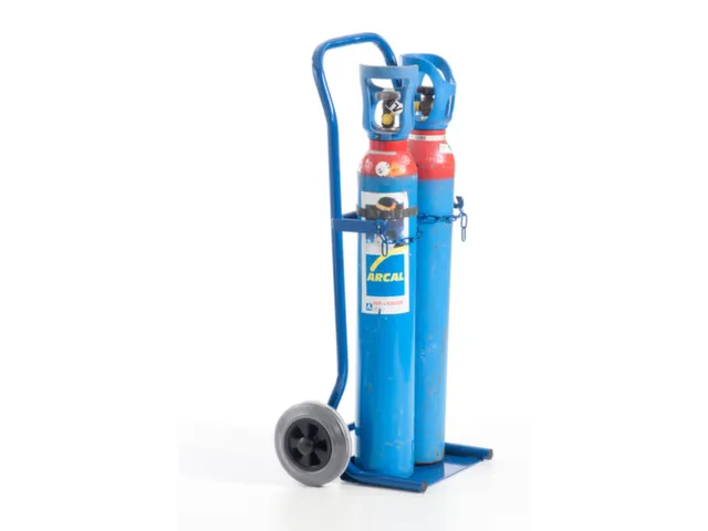 diable pour bouteilles,force 100kg,2x10l bouteille,a. chaîne,RAL5010