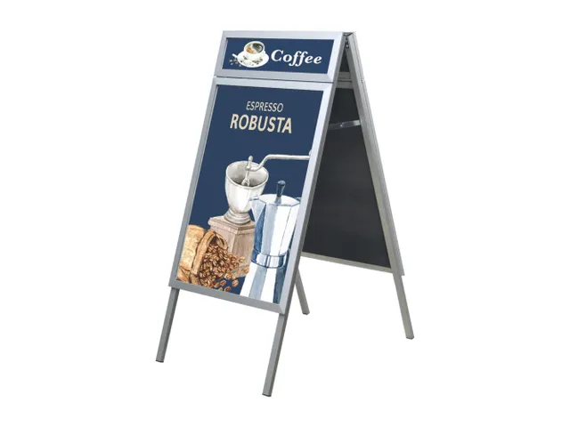 Europel A-Stoepbord A1 met Topbord 32mm profiel Aluminium