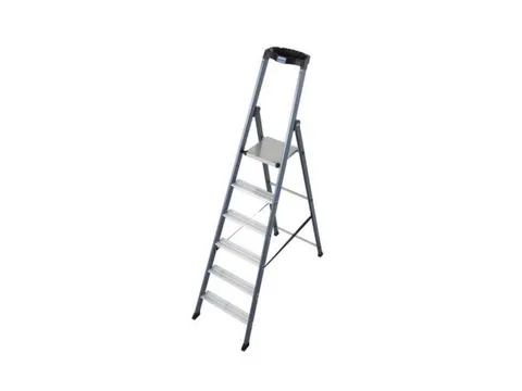 trapladder,eenzijdig,6treden,bordes met profiel,Stand H 1,3m