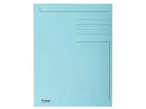 Dossiermap 3 Kleppen Folio Lichtblauw 50 stuks