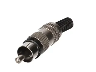 Mannelijke Rca Plug - Vernikkeld - Zwart - 1