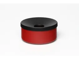 Tafelasbak H X Ø 80x 155mm Plaatstaal Rood