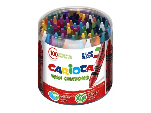 Waskrijt Carioca Maxi pot à 100 stuks assorti