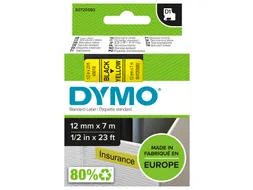 Labeltape Dymo 45018 D1 S0720580 12mmx7m zwart op geel