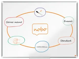 Whiteboard Nobo Premium Plus 90x120cm emaille - 1