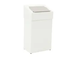 Afvalbak met hygiënische top, 18 liter wit