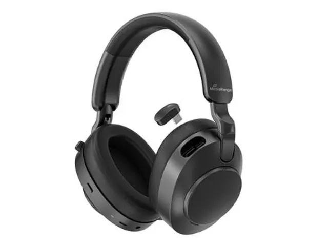 MediaRange MROS308 Headset met microfoon draadloos Zwart