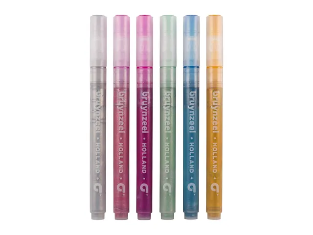 Feutre Bruynzeel Kids pastel argent or Glitter set 6 couleurs brillant
