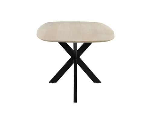 Vergadertafel Harper Deens Ovaal 200x100cm Naturel blad met Spinpoot
