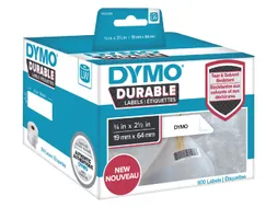 Etiket Dymo 1933085 industrieel 19x64mm 2 rollen á 450 stuks wit