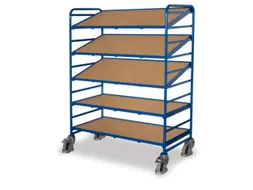 Etagewagen 250kg 1695x1350x665mm 5 Etages Hout Staalbuis