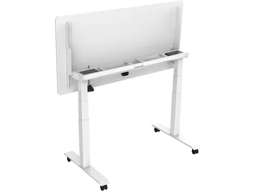 Elektrisch Verstelbaar Verrijdbaar Zit Sta Bureau Frame Wit 110-190cm
