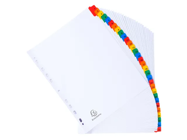 Tabblad Karton 160 Gram A4 + index 31 tabs wit