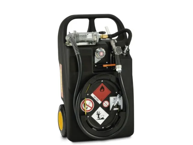 brandstoftrolley,60l,m. handpomp,tapventiel,HxLxB 380x900x530mm