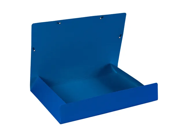 Elastomap met 3 kleppen glanskarton 600gm² - A2-Blauw