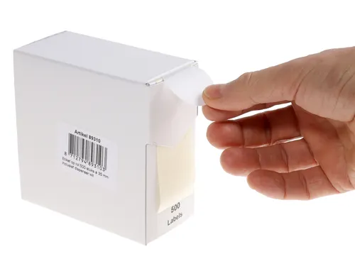 Etiketten Op Rol 35mm Wit Met Dispenser 500 Stuks