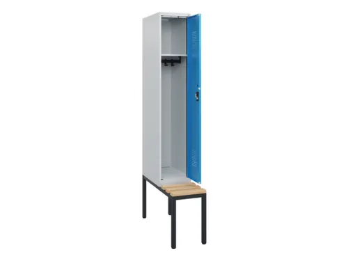 locker met bank,HxBxD 1950x300x815mm,1vak,vak B 300mm,cilinderslot