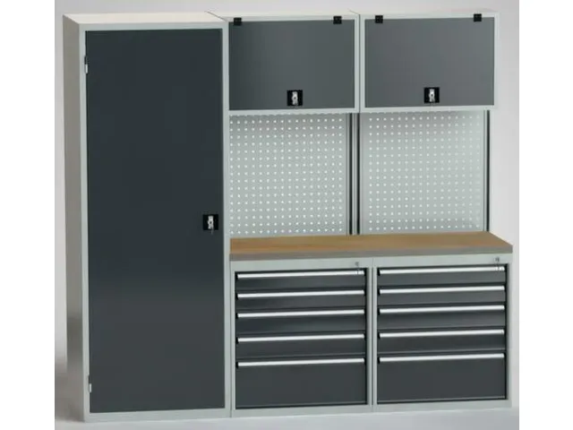 werkbank m. kastwand,HxBxD 2000x2175x630mm,5kasten