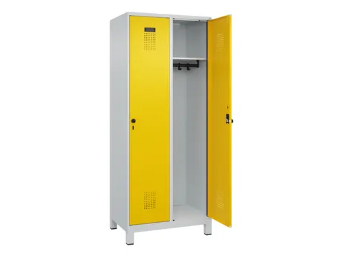 locker,HxBxD 1950x800x500mm,2vak,vak B 400mm,draaigrendel,voeten