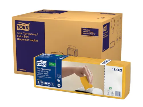 Tork Xpressnap Servet 21,3x16,5cm 2-laags 1/2 vouw Oranje 5x200x8