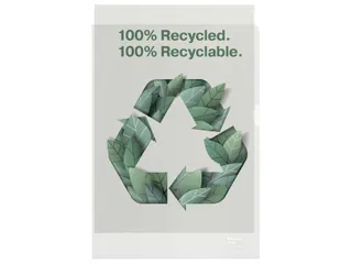 Insteekmap L-map Esselte A4 100% gerecycled PP transparant mat 0.10mm - 4