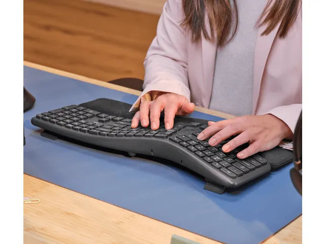 Trust Keyra Draadloos Ergonomisch Toetsenbord Zwart QWERTY US