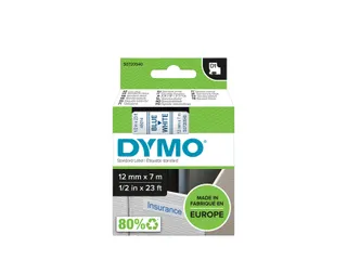 Labeltape Dymo 45014 D1 S720540 12mmx7m blauw op wit - 1