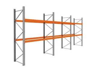 palletstelling,basis+2xaanbouw,HxBxD 3360x8500x1100mm,vakl. 3000kg - 1