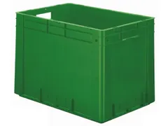 Euronorm Stapelkrat 420x600x400mm 80l Wanden/Bodem Gesloten Groen