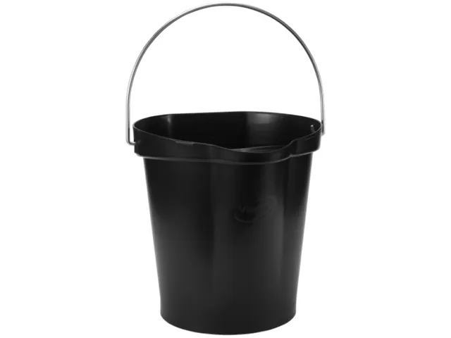 Hygiene 5686-9 emmer 12 liter zwart maatverdeling en schenktuit