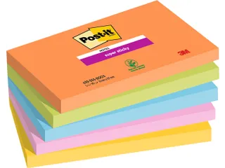 Memoblok 3M Post-it 655 Super Sticky 76X127mm BOOS - 1