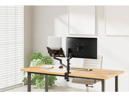 Monitorarm + laptophouder Neomounts NEXT DS20-425BL2 zwart
