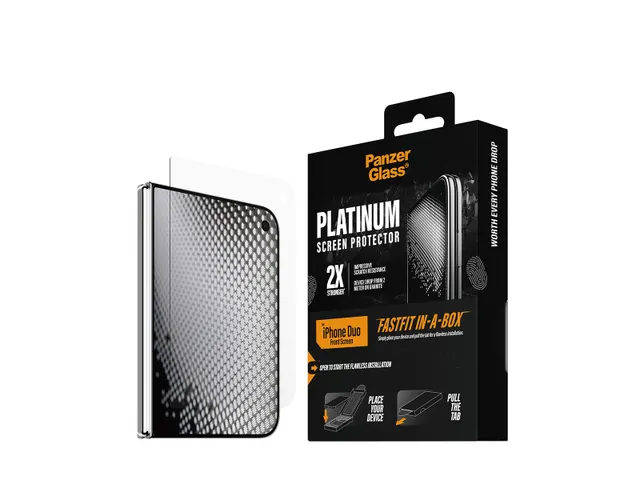 PanzerGlass Platinum Front Screen Protector iPhone Duo | FRAME FIT