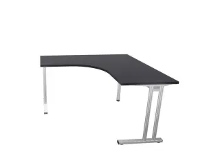 bureau in vrije vorm,HxBxD 740x1400x1400mm,vrije vorm,CC-zwart - 4
