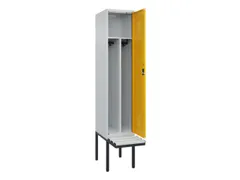 locker met bank,voor scheiding van kleding,HxBxD 2120x400x815mm,1vak