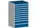 ladekast HxBxD 1200x800x750mm 10laden RAL7035 front RAL5010