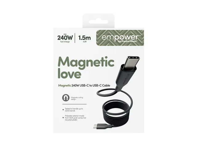 PanzerGlass empower by Magnetic 240W USB-C to USB-C Cable | USB