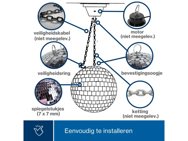 Disco spiegelbol Ø 10cm