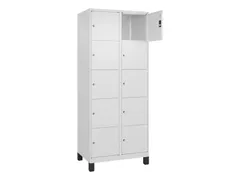lockerkast,HxBxD 1950x800x500mm,2x5vakken,vak B 400mm,cil.-slot,voeten
