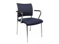 Bezoekersstoel Armleuningen Donkerblauw Stof 430x480x450mm