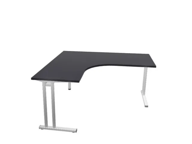 bureau in vrije vorm,HxBxD 740x1600x1600mm,vrije vorm,CC-zwart