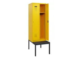 locker met bank,HxBxD 1950x600x815mm,2vak,vak B 300mm,cilinderslot