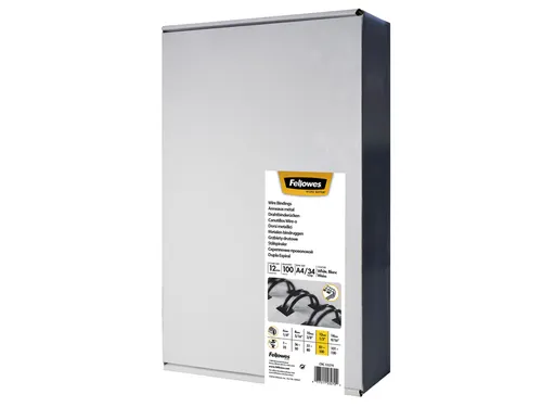 Draadrug Fellowes 12mm 34-rings A4 wit 100stuks