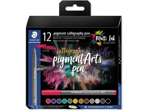 Pigment Arts brush pen Calligraphy 12 stuks