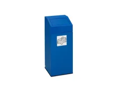 Afvalverzamelaar 45 liter HxBxD 790x320x320mm sticker papier Blauw