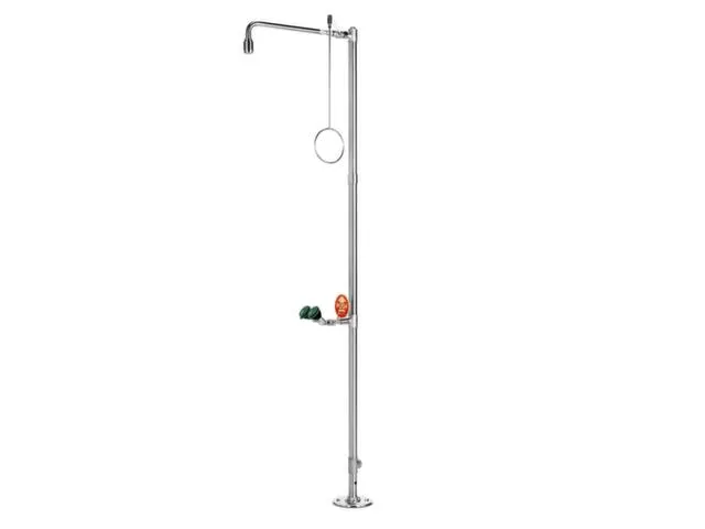 Plens-/Oogdouche,2Sproeikoppen Vast,50L/Min,Aansluiting 1 1/4 Inch Bin
