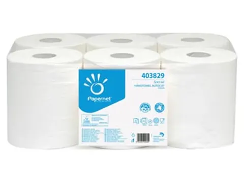 Papernet Handdoekrol 403829 2-Laags wit 6 Rol