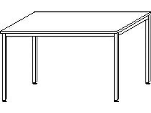 Bureau Hxbxd 720x1200x800mm Bladdecor Beuken Frame Ral 9006