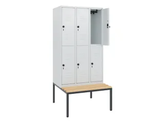 Dubbeldekse dekenkist,HxBxD 1950x900x815mm,3x2vak.,vak B 300mm - 2
